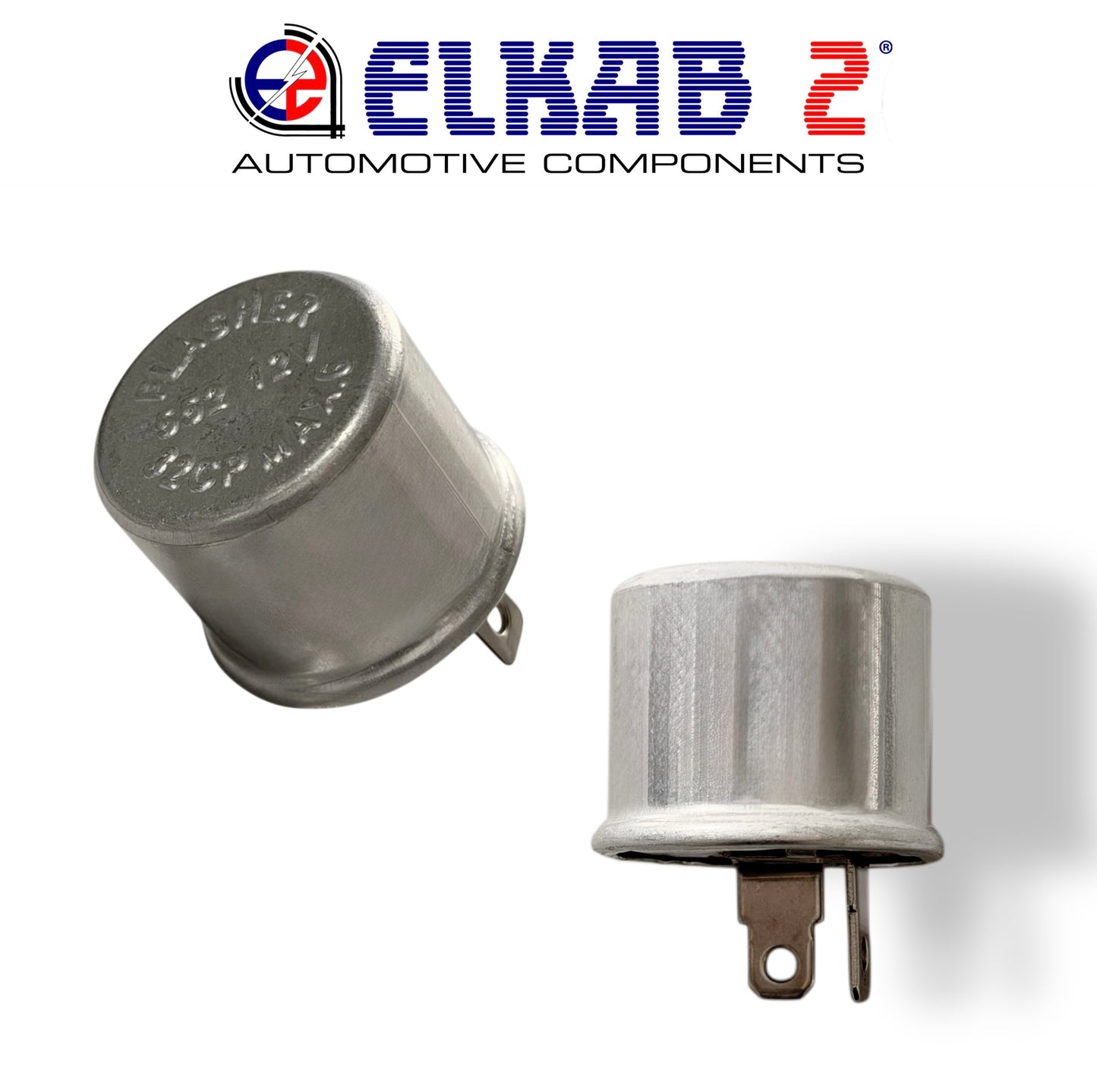Flasher Relay for Turn Signals 12V 15A 2-Pin Intermittent for Motorcycle, Scooter, Quad Halogen Lights 6W