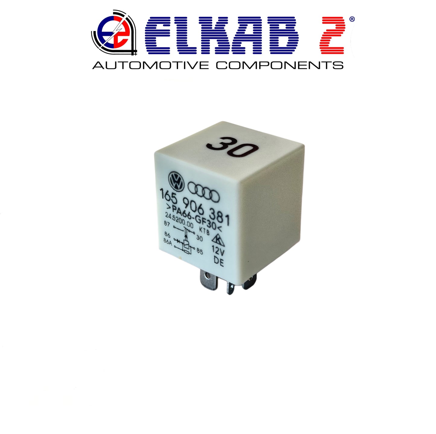 Relay 12V 30 Fuel Pump Control Unit, VW Audi Seat Skoda 165906381 Passat, Polo, Golf, A4, A6, Q5, Q3 Arona, Ibiza Octavia ORIGINAL