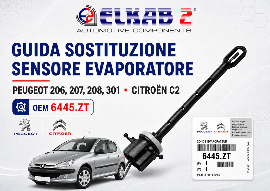 Come sostituire il sensore evaporatore abitacolo Peugeot 206, 207, 208, 301 e Citroën C2 – OEM 6445.ZT