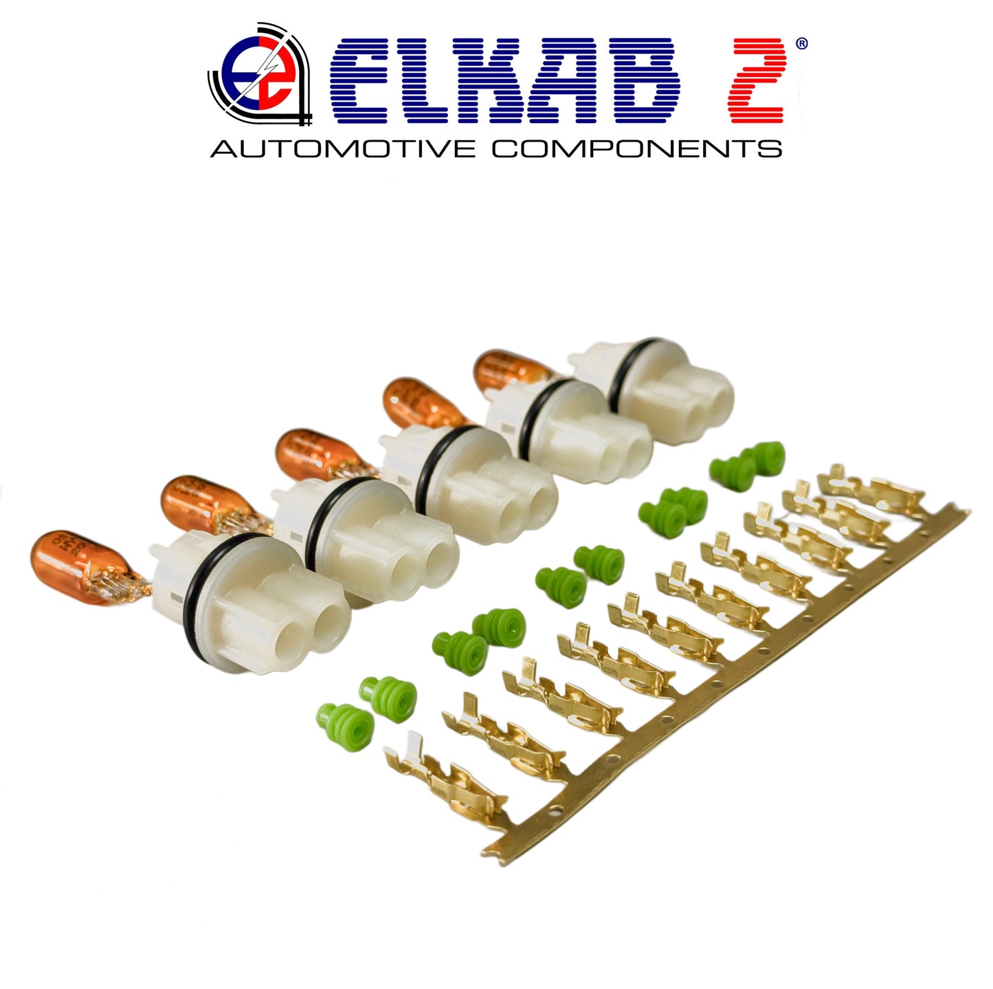 T10 Lamp Holder Orange Bulbs Turn Signals Mirror Van Car, 5 PIECES.