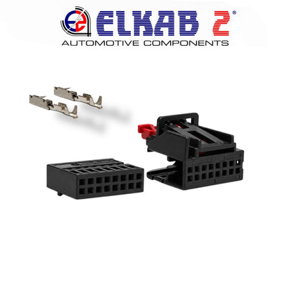 1 KIT Connettore 16 Contatti Audi, Volkswagen, Seat, Skoda, Porsche, Lamborghini, Bentley per Specchio Esterno e Pannello Condizionamento Clima OEM 1K0 972 928 ORIGINALE