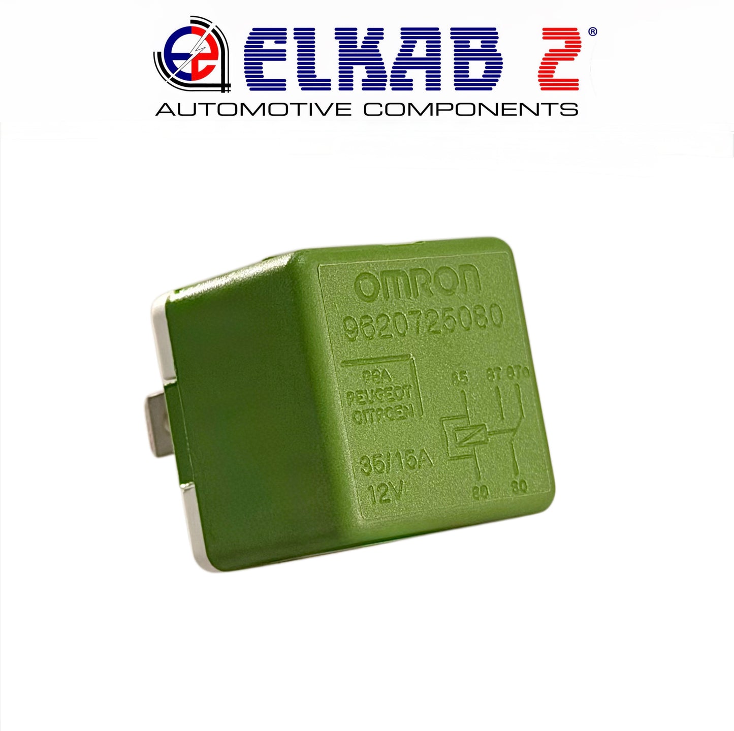 RELÈ PSA Peugeot, Citröen 12V 35/15A OMRON 5 Contatti OEM 9620725080  Verde ORIGINALE.