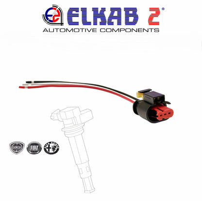Engine Ignition Coil Connector 1.4 T-Jet Fiat, Alfa, Lancia Wiring Plug OEM 71752816-001 Punto, 500, MiTo, Giulietta, Renegade.