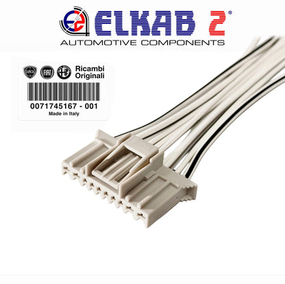 FCI Sicma Body Computer Connector, Fiat Panda 169 Headlights 10-Way Plug 71745167 Body Computer Panda Second Series. ORIGINAL.