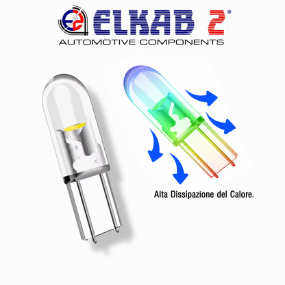 5 PZ. Lampadine T5 LED per Luci Spie Cruscotto 12V 1.2W Bianche Illuminazione Quadro Strumenti Auto.