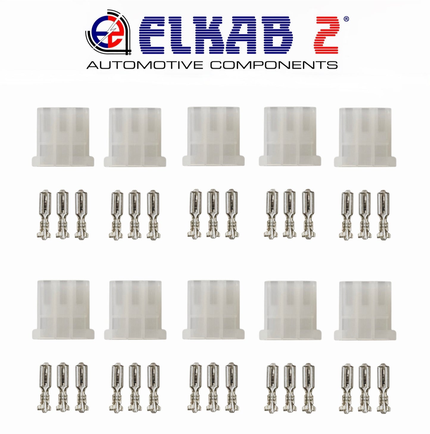 10 PZ. KIT Connettore FastIn FastOn 110 3 Vie TE Connectivity 925015 Specchio Retrovisore