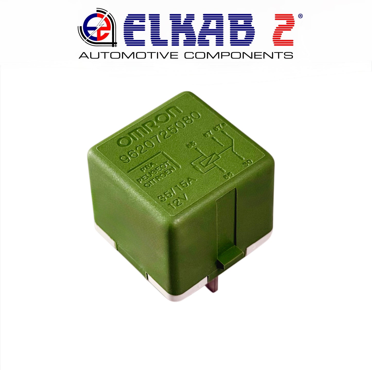 RELÈ PSA Peugeot, Citröen 12V 35/15A OMRON 5 Contatti OEM 9620725080  Verde ORIGINALE.