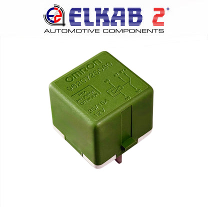 RELÈ PSA Peugeot, Citröen 12V 35/15A OMRON 5 Contatti OEM 9620725080  Verde ORIGINALE.