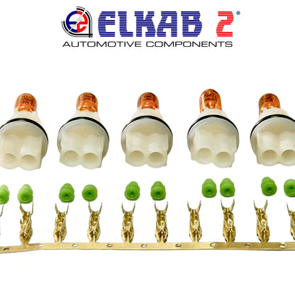 T10 Lamp Holder Orange Bulbs Turn Signals Mirror Van Car, 5 PIECES.