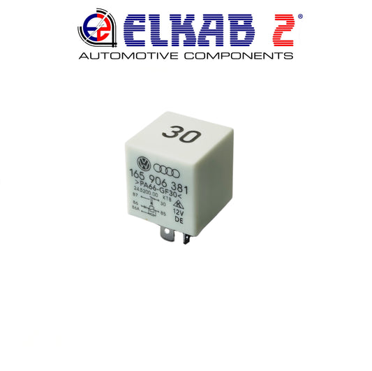 Relay 12V 30 Fuel Pump Control Unit, VW Audi Seat Skoda 165906381 Passat, Polo, Golf, A4, A6, Q5, Q3 Arona, Ibiza Octavia ORIGINAL