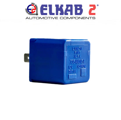 Flasher Relay 12V 42W 92W OEM7573490 Blue Lancia, Fiat, Alfa Romeo, Bianchi Cars ORIGINAL Panda, Punto, 500, Seicento, Y10, 147, 149, Ypsilon, Renault, Peugeot.