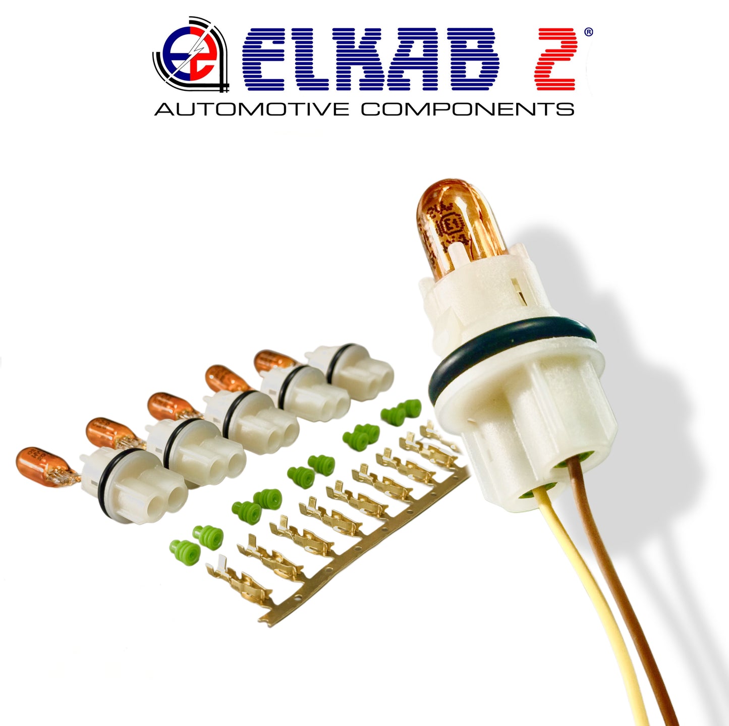 T10 Lamp Holder Orange Bulbs Turn Signals Mirror Van Car, 5 PIECES.