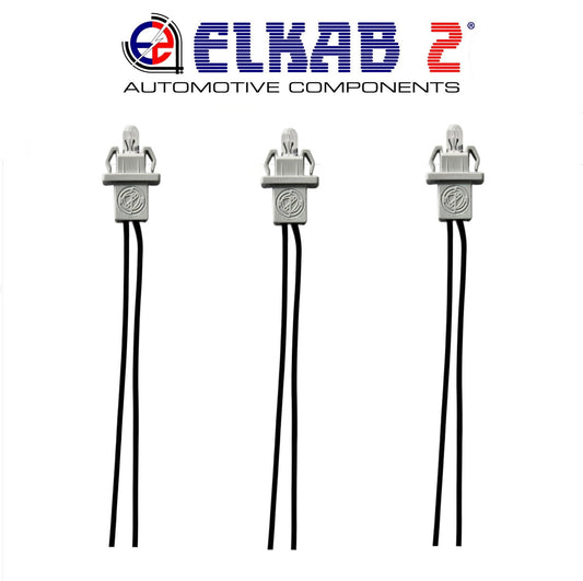 3 Wired T5 Light Bulbs with Lamp Holders for Dashboard Warning Lights Fiat Alfa, Lancia Punto, Panda, Ypsilon, 600, 500, Giulietta ORIGINAL