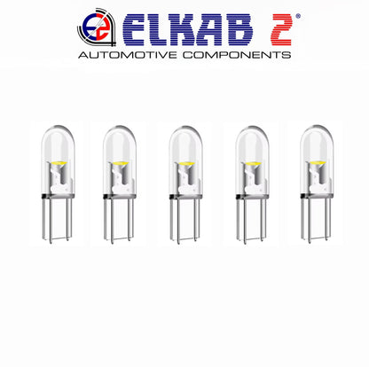 5 PZ. Lampadine T5 LED per Luci Spie Cruscotto 12V 1.2W Bianche Illuminazione Quadro Strumenti Auto.