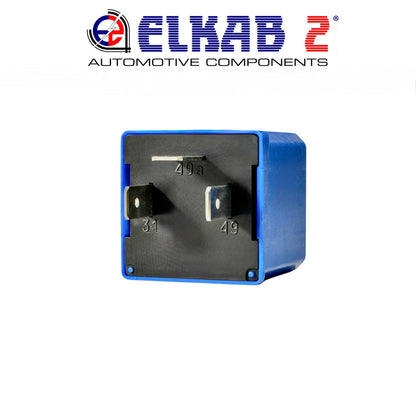 Flasher Relay 12V 42W 92W OEM7573490 Blue Lancia, Fiat, Alfa Romeo, Bianchi Cars ORIGINAL Panda, Punto, 500, Seicento, Y10, 147, 149, Ypsilon, Renault, Peugeot.