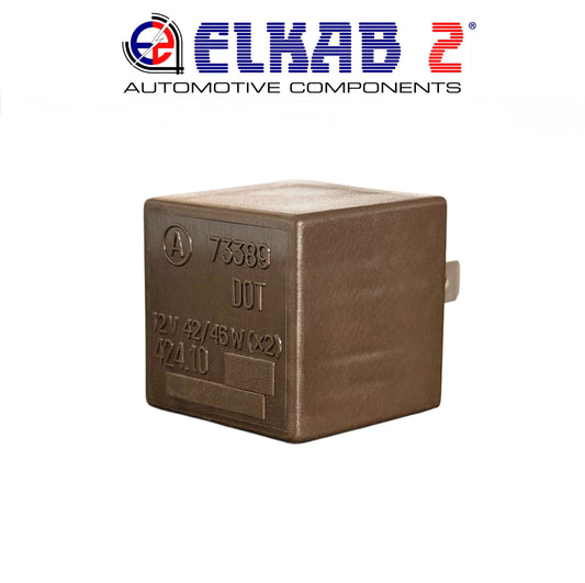 Turn Signal Flasher Relay 12V 42/46W OEM73389 Fiat, Lancia, Alfa Romeo, Autobianchi, ORIGINAL 500, Tipo, Coupe, Ducato, Y10, 147, 159, Ypsilon, Musa, Renault, Peugeot.