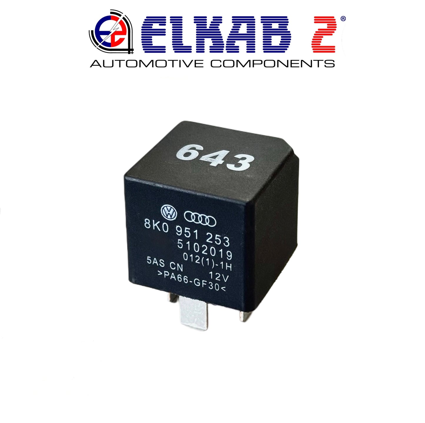 Relay 643 1KO951253A 12V, Audi VW Seat Skoda, Control Module 8K0951253 Passat, Polo, Golf, RS, A6, Q5, Q3 Arona, Ibiza Octavia ORIGINAL