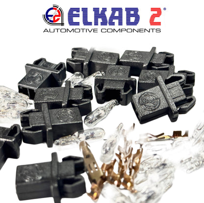 5 T5 Light Bulbs with Bulb Holder Dashboard Indicator Lights Fiat Alfa, Lancia Punto, Panda, Ypsilon, 600, 500, Giulietta ORIGINAL