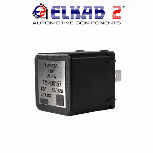 Relè Intermittenza Frecce 12V 42W 92W OEM 735490157 Nero Lancia, Fiat, Alfa Romeo, Auto Bianchi ORIGINALE