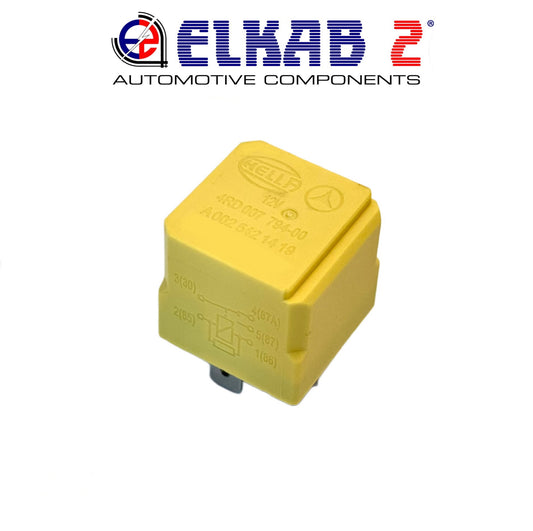 12V Mercedes Hella Relay A0025421419 Yellow 4-Pin A/C Fan Air Pump ORIGINAL