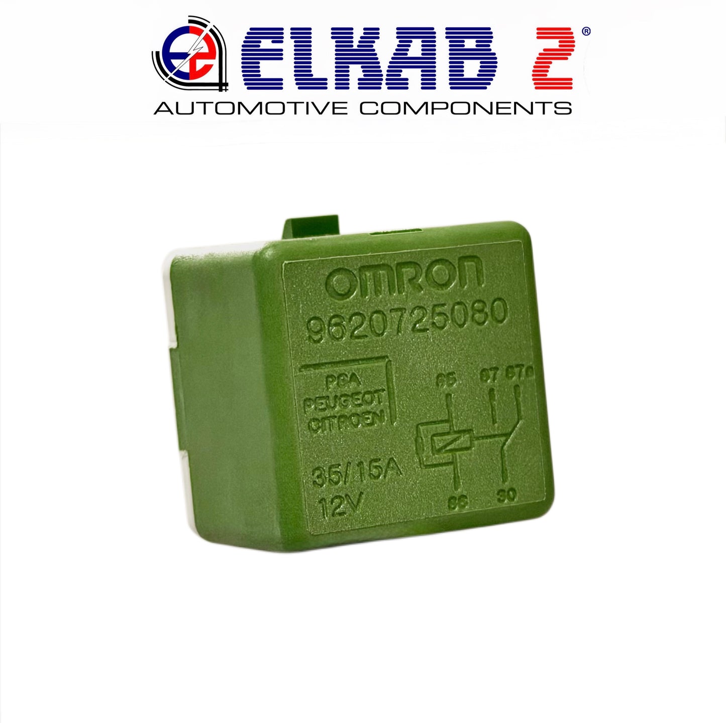 RELÈ PSA Peugeot, Citröen 12V 35/15A OMRON 5 Contatti OEM 9620725080  Verde ORIGINALE.