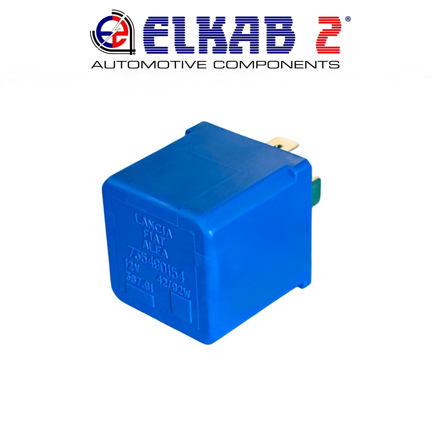 Flasher Relay 12V 42W 92W OEM7573490 Blue Lancia, Fiat, Alfa Romeo, Bianchi Cars ORIGINAL Panda, Punto, 500, Seicento, Y10, 147, 149, Ypsilon, Renault, Peugeot.