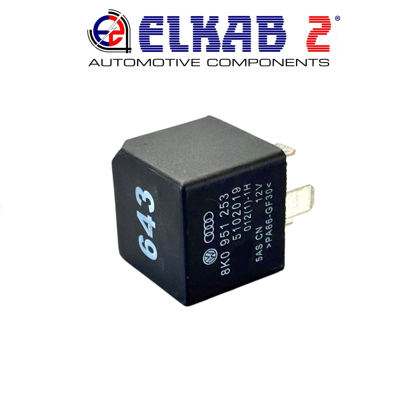 Relay 643 1KO951253A 12V, Audi VW Seat Skoda, Control Module 8K0951253 Passat, Polo, Golf, RS, A6, Q5, Q3 Arona, Ibiza Octavia ORIGINAL
