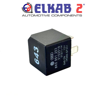 Relay 643 1KO951253A 12V, Audi VW Seat Skoda, Control Module 8K0951253 Passat, Polo, Golf, RS, A6, Q5, Q3 Arona, Ibiza Octavia ORIGINAL