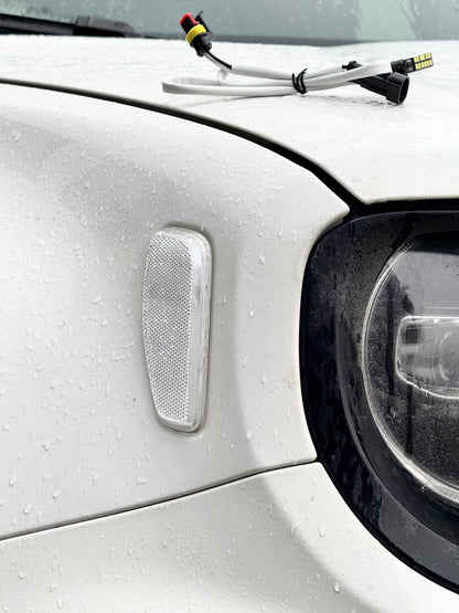 Pair of LED Side Turn Signals Clearance Lights White Amber Jeep Renegade 2014-2023 LED Direction Indicators Headlights